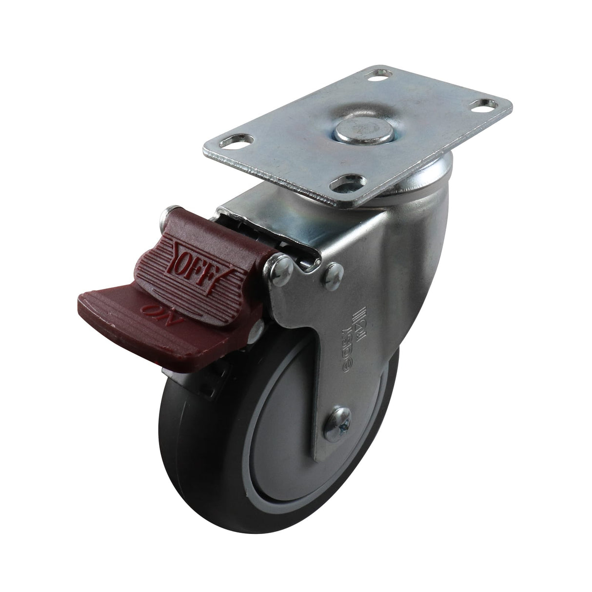 Easyroll 100mm Swivel Brake Plate Mount G6 Castor Urethane 120kg (Each)