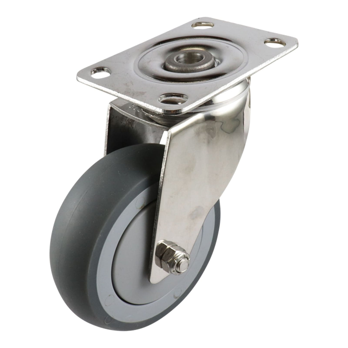 Easyroll 100mm Swivel Plate Mount G7 Castor Grey Rubber 100kg (Each)