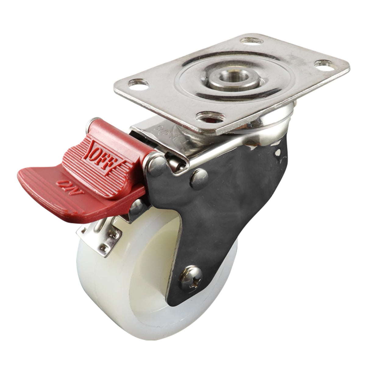 Easyroll 75mm Swivel Brake Plate Mount G7 Castor Nylon 80kg (Each)