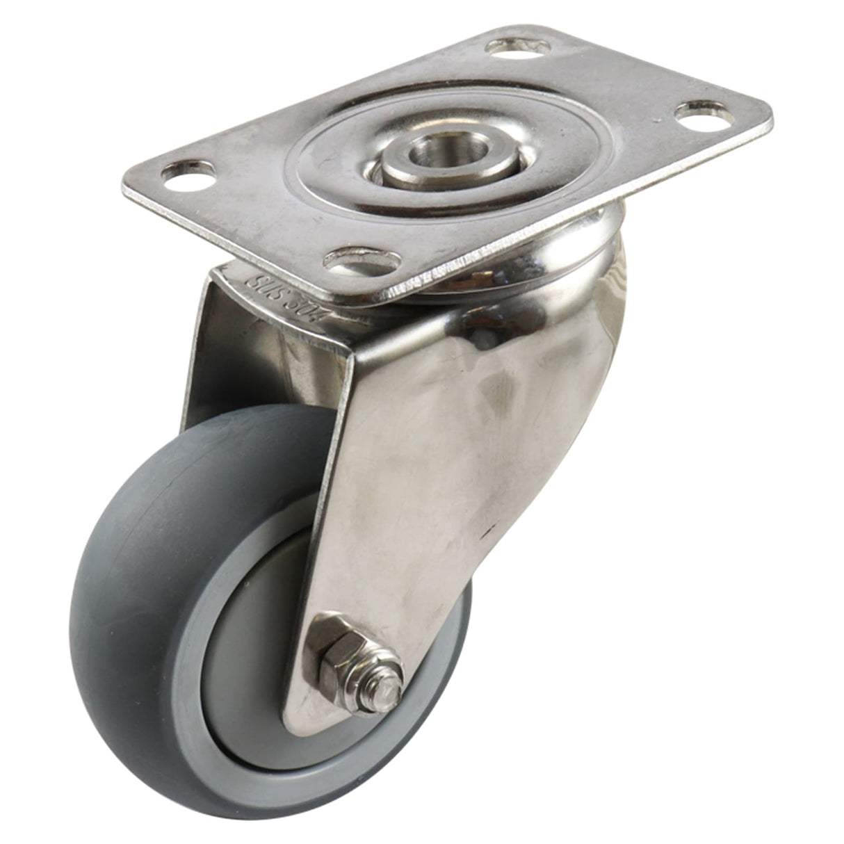 Easyroll 75mm Swivel Plate Mount G7 Castor Grey Rubber 80kg (Each)
