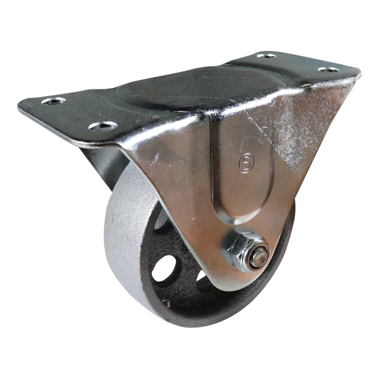 Easyroll 100mm Fixed Plate Mount I2 Castor Cast Iron 225kg (Each)