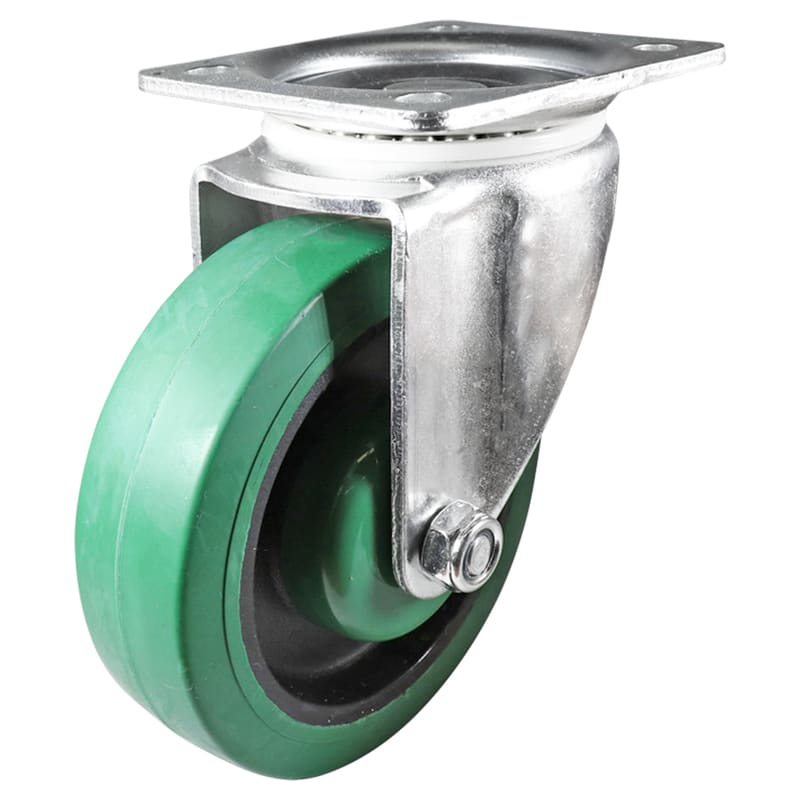 Easyroll 125mm Swivel Plate Mount I3 Castor Reflex Rubber 200kg (Each)