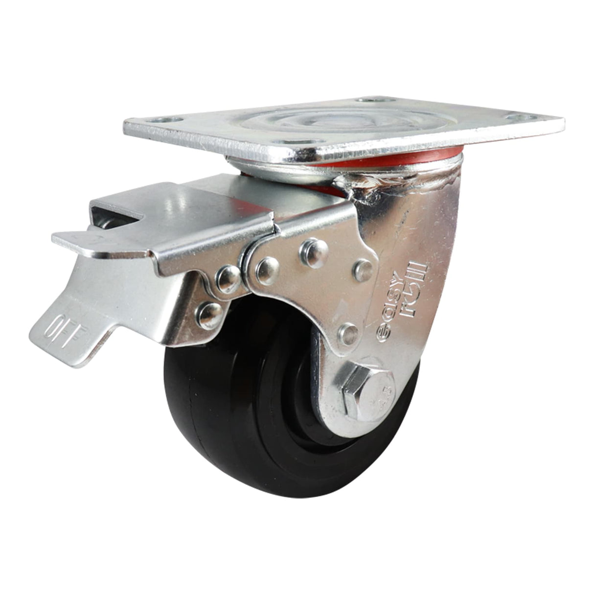 Easyroll 100mm Swivel Brake Plate Mount J3 Castor Nylon 320kg (Each)