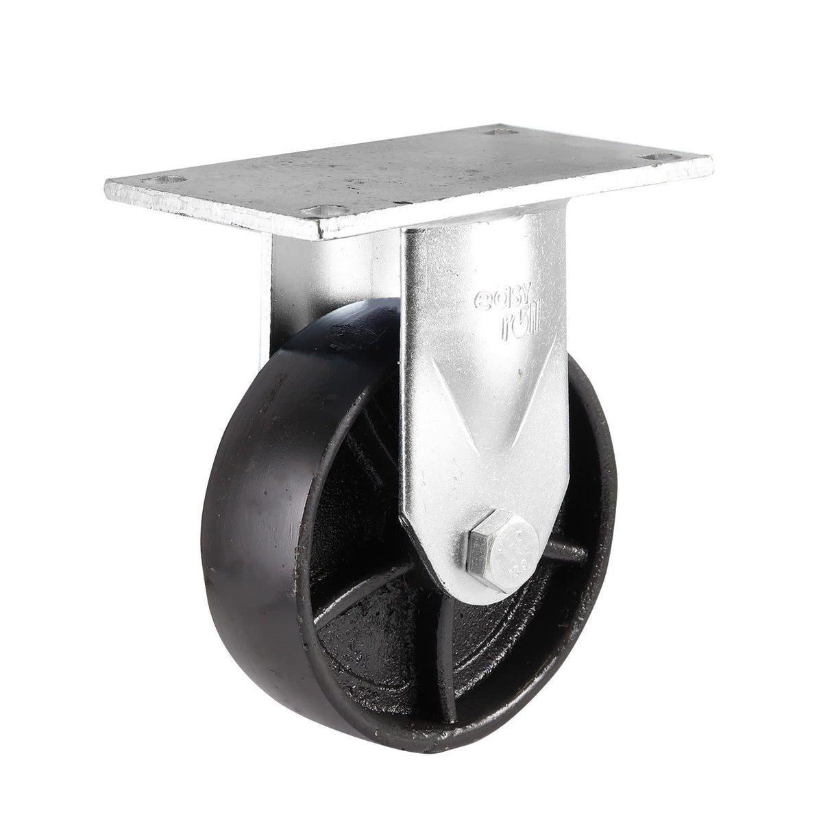Easyroll 150mm Fixed Plate Mount J7 Castor Cast Iron 500kg (Each)