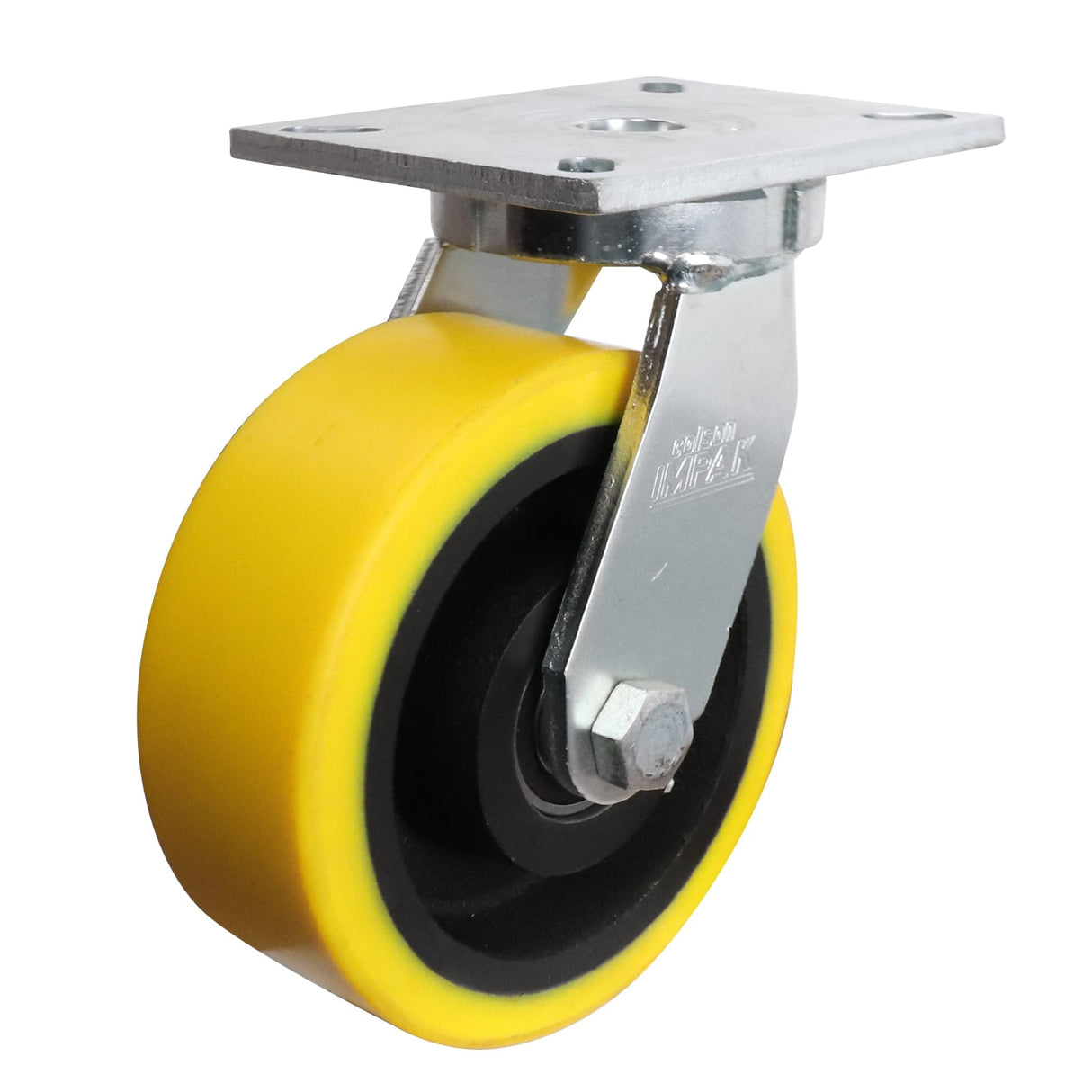 Easyroll 200mm Swivel Plate Mount X1 Castor Urethane Cast Iron 2000kg (Each)