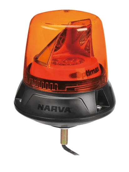 Narva Optimax LED Rotating Beacon with 6 high-power LEDs, producing a durable and highly visible rotating light pattern.