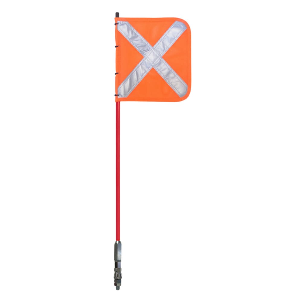 Vehicle Safety Flag X Orange Reflective Height 1m