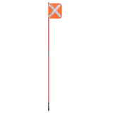 Vehicle Safety Flag | X Orange Mesh, Split Pole Height 2m