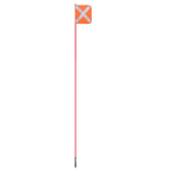Vehicle Safety Flag X Orange Reflective Height 2.5m - Orange