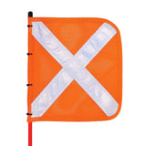 Vehicle Safety Flag X Orange Reflective Height 2.5m - Orange