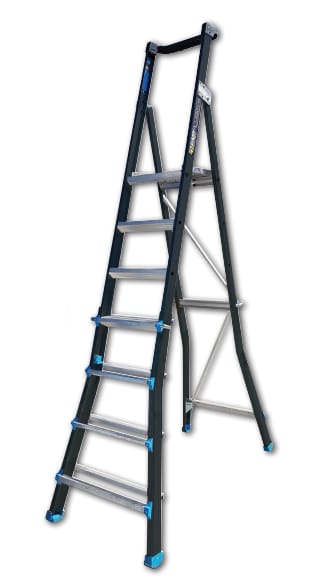 Easy Access Telescopic Fiberglass Platform Ladder 4 - 7 Step