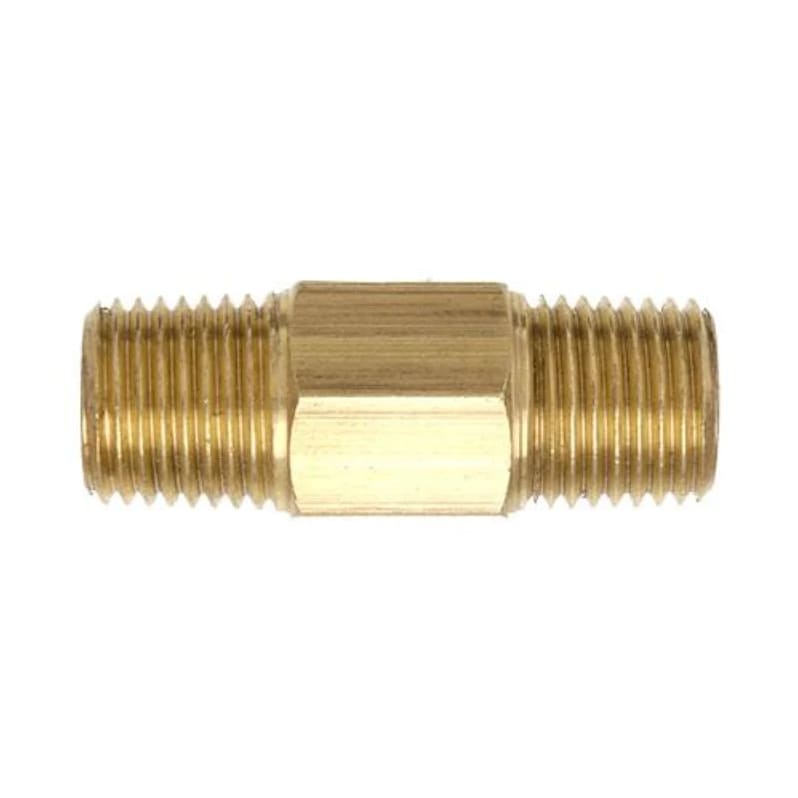 63mm Male Long Hex Barrel Nipple Brass 1/2" BSPT (Each)