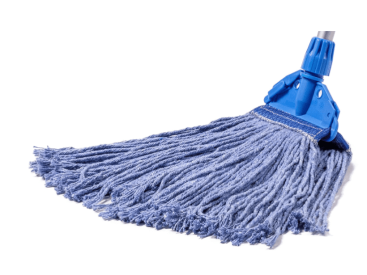 Blue Filta Kentucky Launder Mop Head, 450g, 35cm, designed for effective cleaning on smooth floor surfaces.