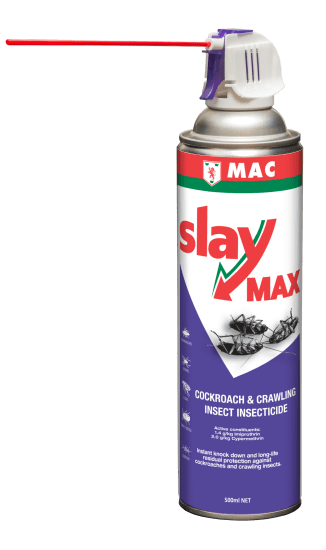 MAC Slay Cockroach & Crawling Insecticide spray bottle, 500ml, designed for efficient pest control against various crawling insects.