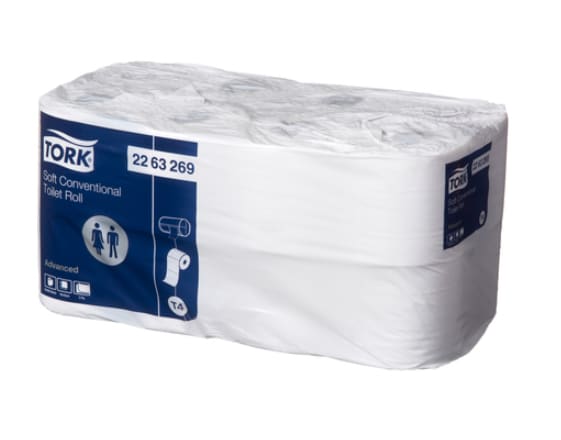 2 Ply Toilet Paper Conventional Roll 400 Sheets (Pack of 16) - Tork