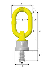 Gunnebo Ball-Bearing Lifting Point 7.0T, M24 (Each)