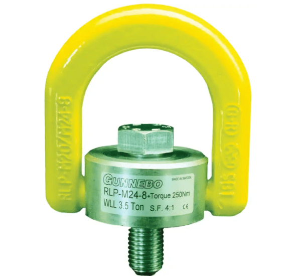 Gunnebo Rotating Lifting Point 0.8T with 360-degree rotation, 180-degree articulation, and M8 thread for versatile industrial lifting.