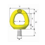 Gunnebo Rotating Eye Lifting Point 3.5T, M16 (Each)