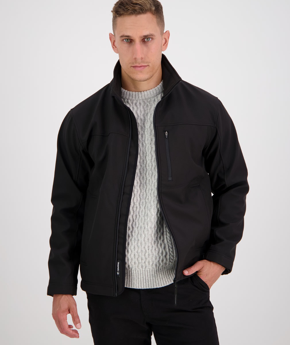 Swanndri, Redwoods Softshell Jacket - Black (Size: 3XL)