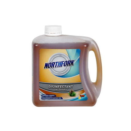 Northfork Pine Disinfectant 2l bottle, effective for cleaning, disinfecting, and deodorizing with a fresh pine scent.