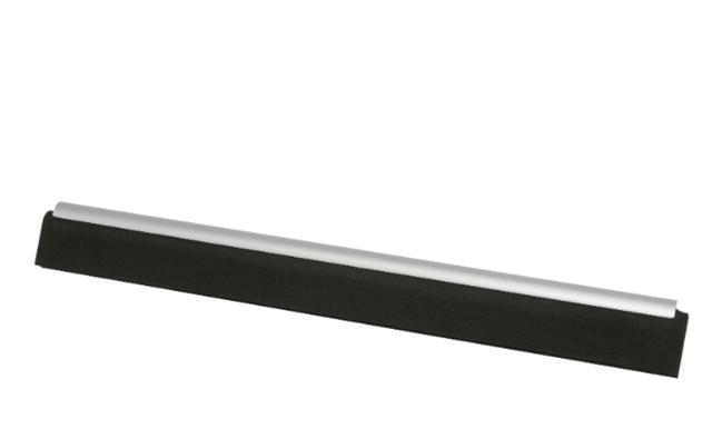 Black neoprene floor squeegee refill, 90cm, features a flexible double-sided blade for effective cleaning and quick drying.