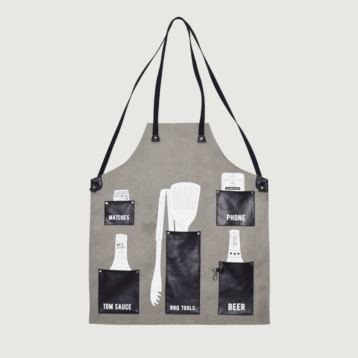 Moana Road - Apron - BBQ - Black