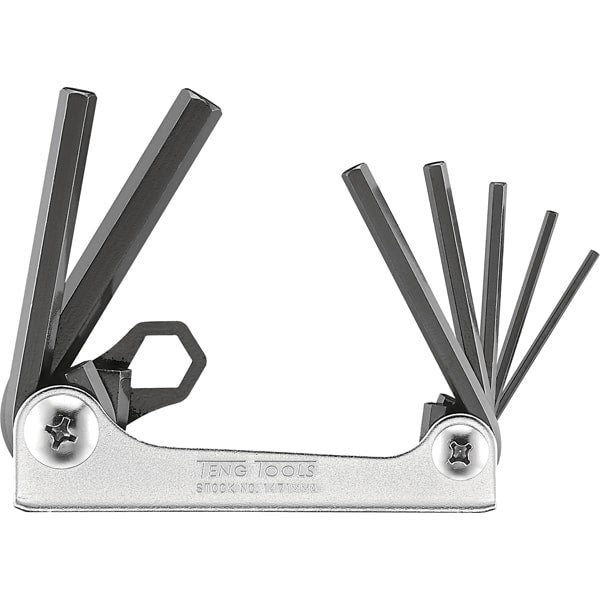 Teng 7 Piece Folding mm Hex Key Set 2.5mm-10mm (Each)