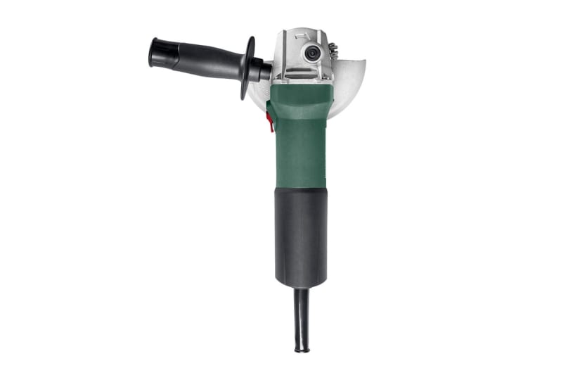 Metabo 125mm angle grinder, lightweight 1.8kg, 850W motor, 11,500 rpm, ergonomic handle, ideal for cutting and grinding.