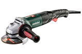 Metabo Angle Grinder with 1500W motor, ergonomic soft handle, and advanced safety features for efficient metalworking.