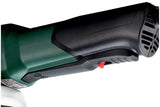 Metabo 125mm angle grinder with paddle switch, 1350W, features rapid disc change, low-vibration, and safety clutch for precision cutting.