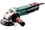 Metabo 1350W angle grinder with paddle switch, quick disc change, low-vibration tech, and safety clutch for efficient work.