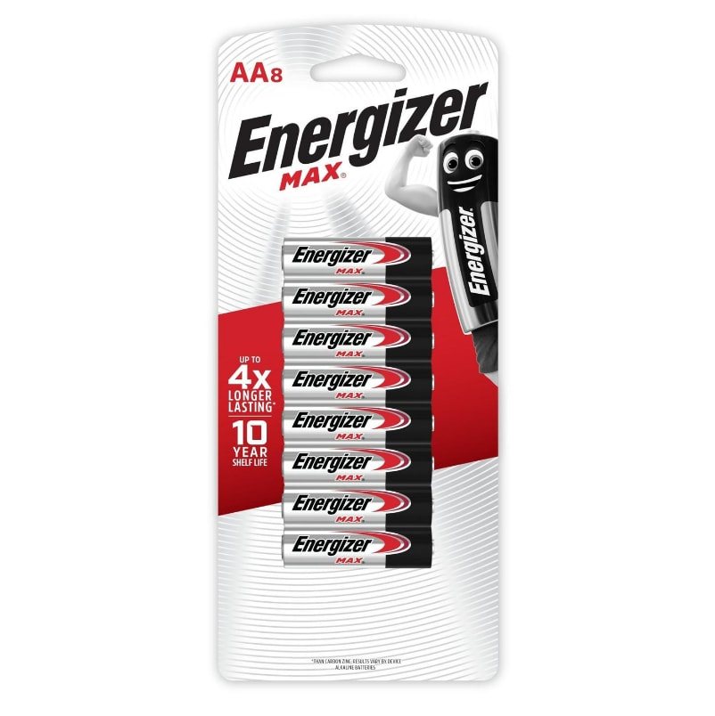 Energizer MAX AA Alkaline Batteries Pack of 8