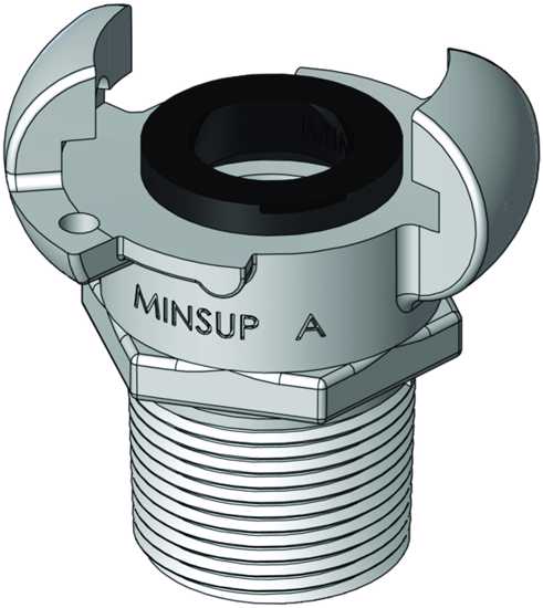Minsup Type A Claw Coupling 10mm Male BSP-Each
