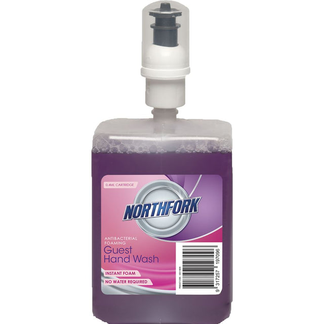 Northfork Foaming Hand Wash in 0.4ml, antibacterial, gentle on skin, ideal for hygiene in food service and healthcare settings.