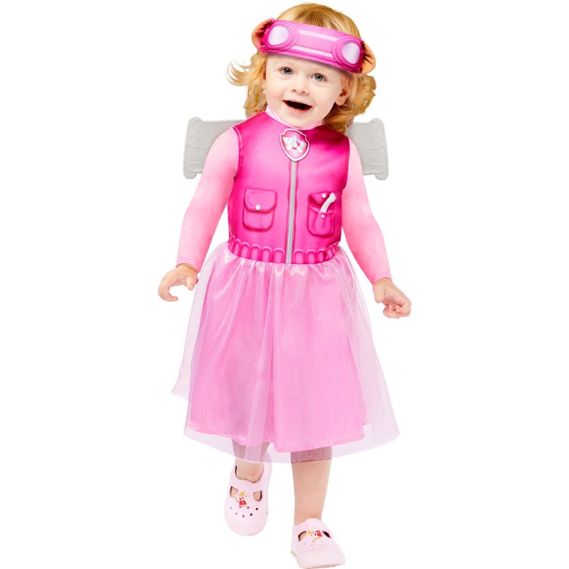 Adorable Skye Baby Costume for 18-24 months, featuring a dress, wings, and headpiece for imaginative play.