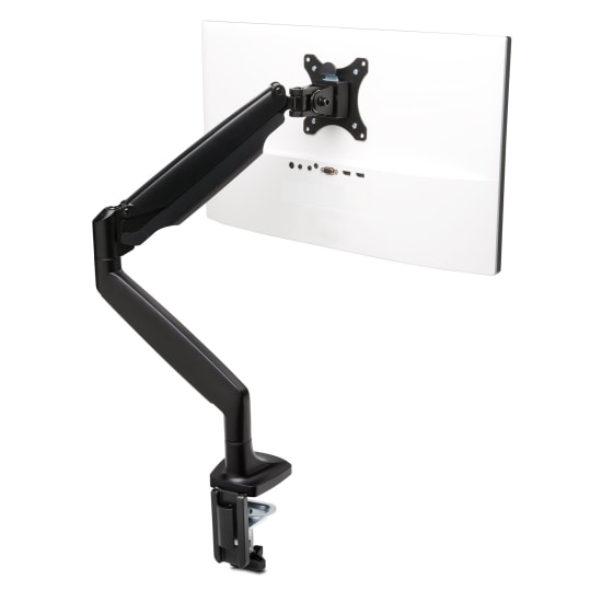 Kensington SmartFit Touch Monitor Arm in black, adjustable for 13"-32" screens with ergonomic height and full mobility features.