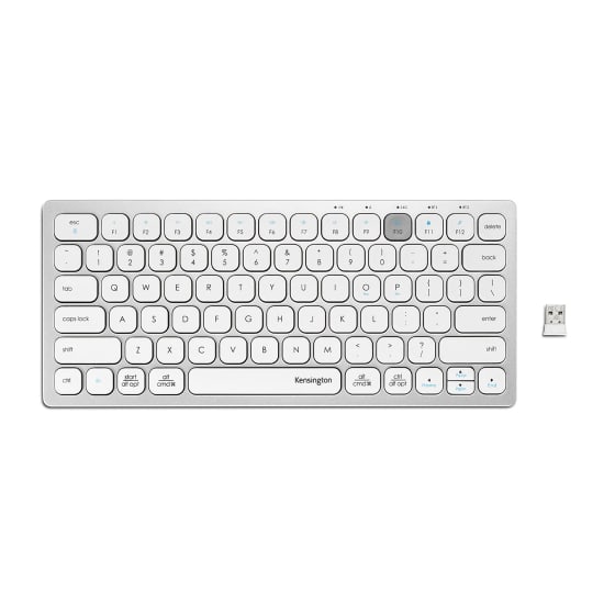 Kensington Device Dual Wireless Keyboard Silver-Each