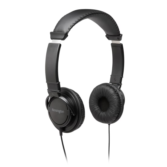 Kensington Hi-Fi Headphone KTG-Each: Comfortable USB headphones with 40mm drivers, safe listening limit, and adjustable design.