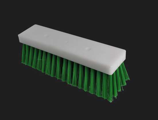 Durable green boot brush designed for cleaning tough mud on footwear, compatible with deluxe bootcleaner frames.