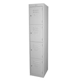 4 Door locker Keylock Silver Grey 305mm Wide - Steelco