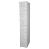6 Door locker Keylock Silver Grey 380mm Wide - Steelco