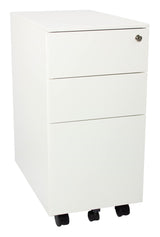 Steelco Slimline Pedestal White Satin 300mm Wide (Each)