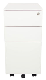 Steelco Slimline Pedestal White Satin 300mm Wide (Each)