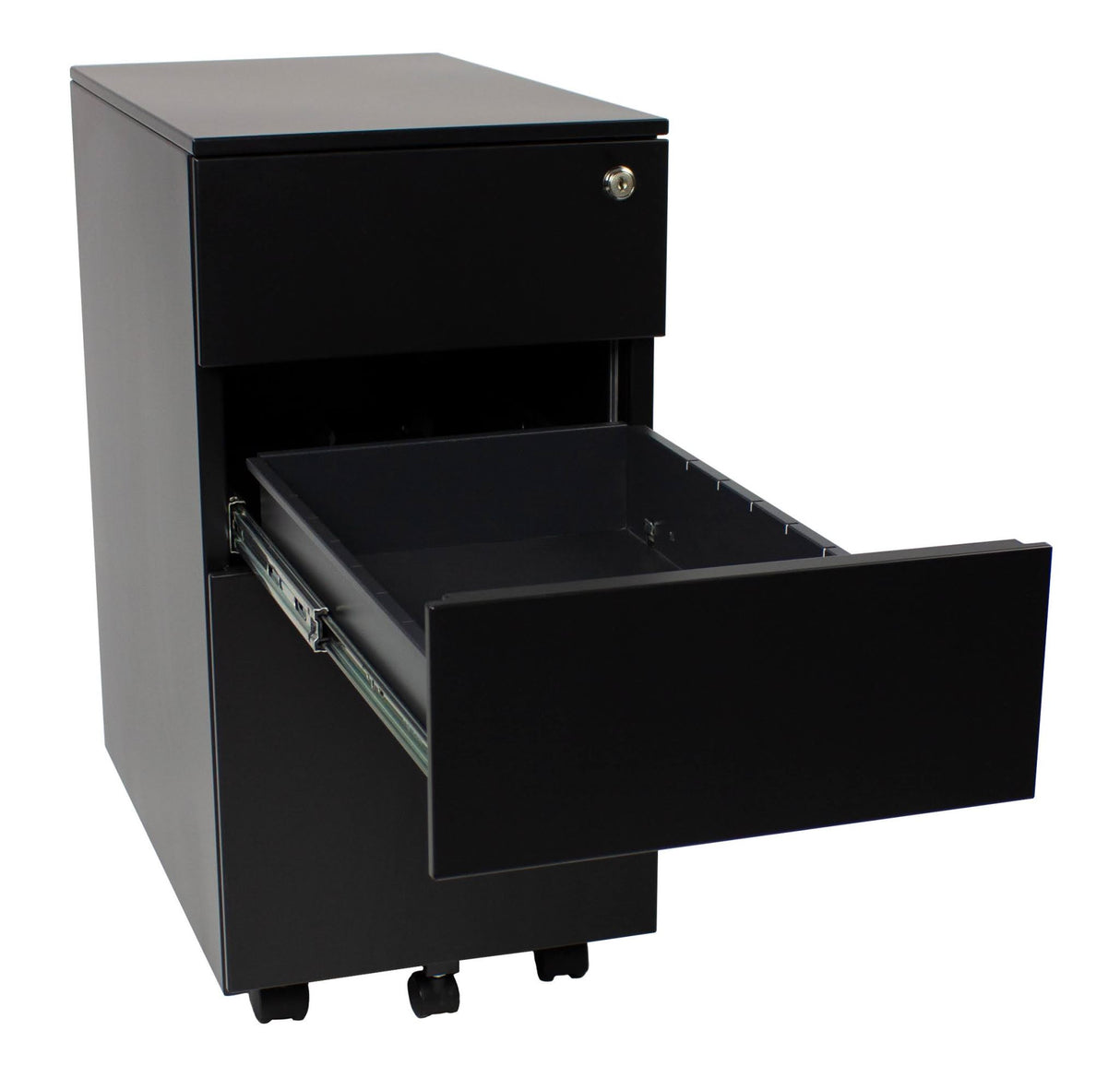 Steelco Slimline Pedestal Black Satin 300mm Wide (Each)