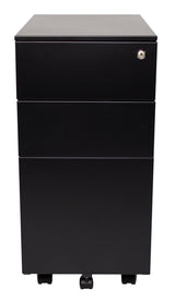 Steelco Slimline Pedestal Black Satin 300mm Wide (Each)