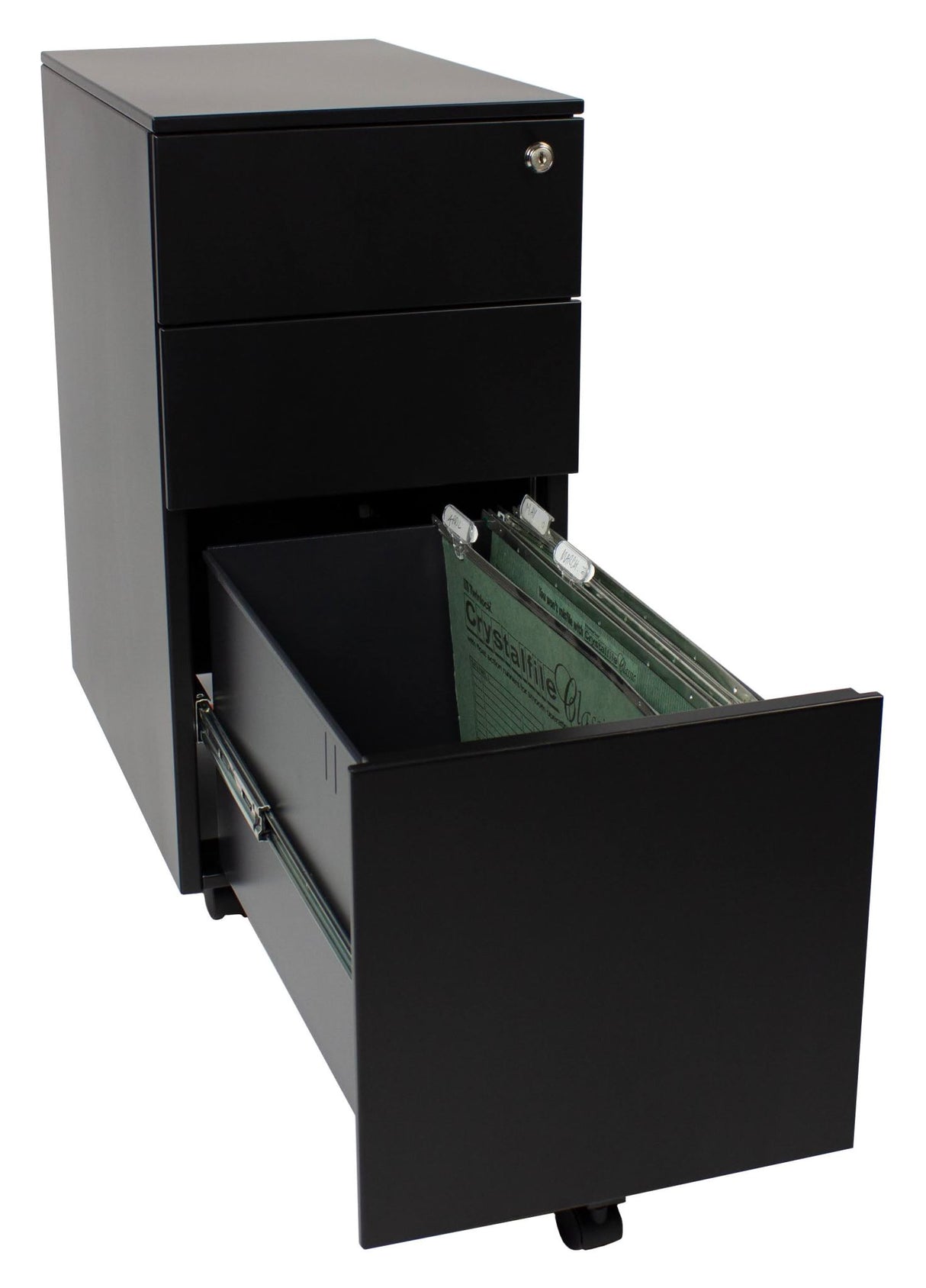 Steelco Slimline Pedestal Black Satin 300mm Wide (Each)