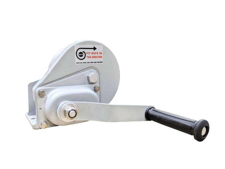 Tiger Brake Hand Winch 550kg with corrosion-resistant design, featuring automatic brake, safety ratchet, and lightweight construction.