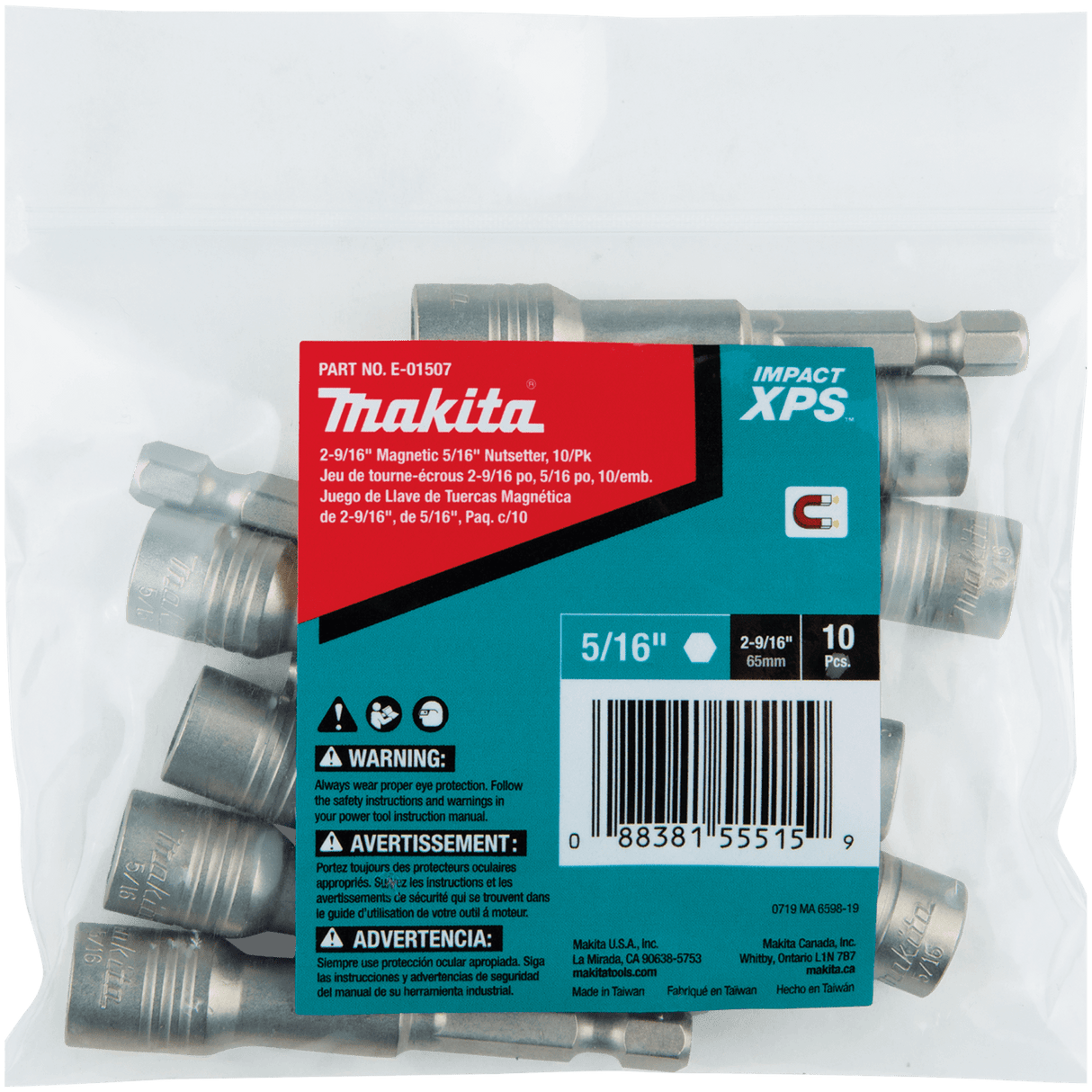 Makita Impact XPS Nutset 5/16" 10 (Pack)