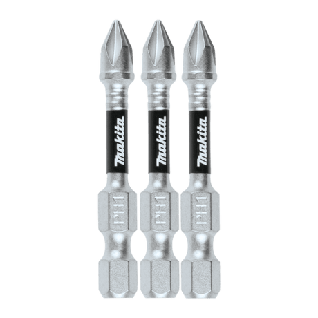 Makita Impact XPS PH-1 50mm power bits, designed for high-torque impact drivers, offering extreme durability and versatility.