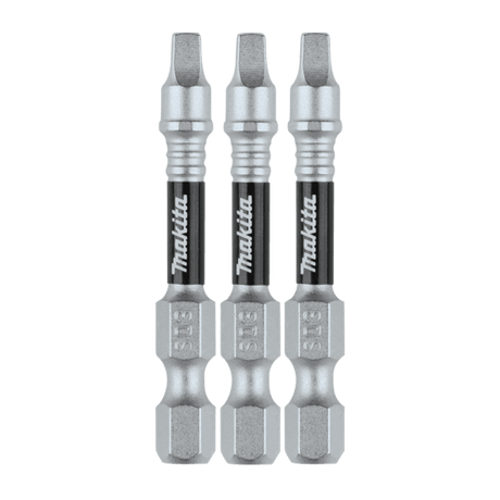 Makita Impact XPS SQ3 50mm-3-Pack: Durable impact bits designed for high-torque drivers, lasting up to 90 times longer.